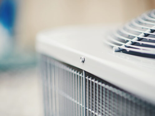 AC unit with condensation forming